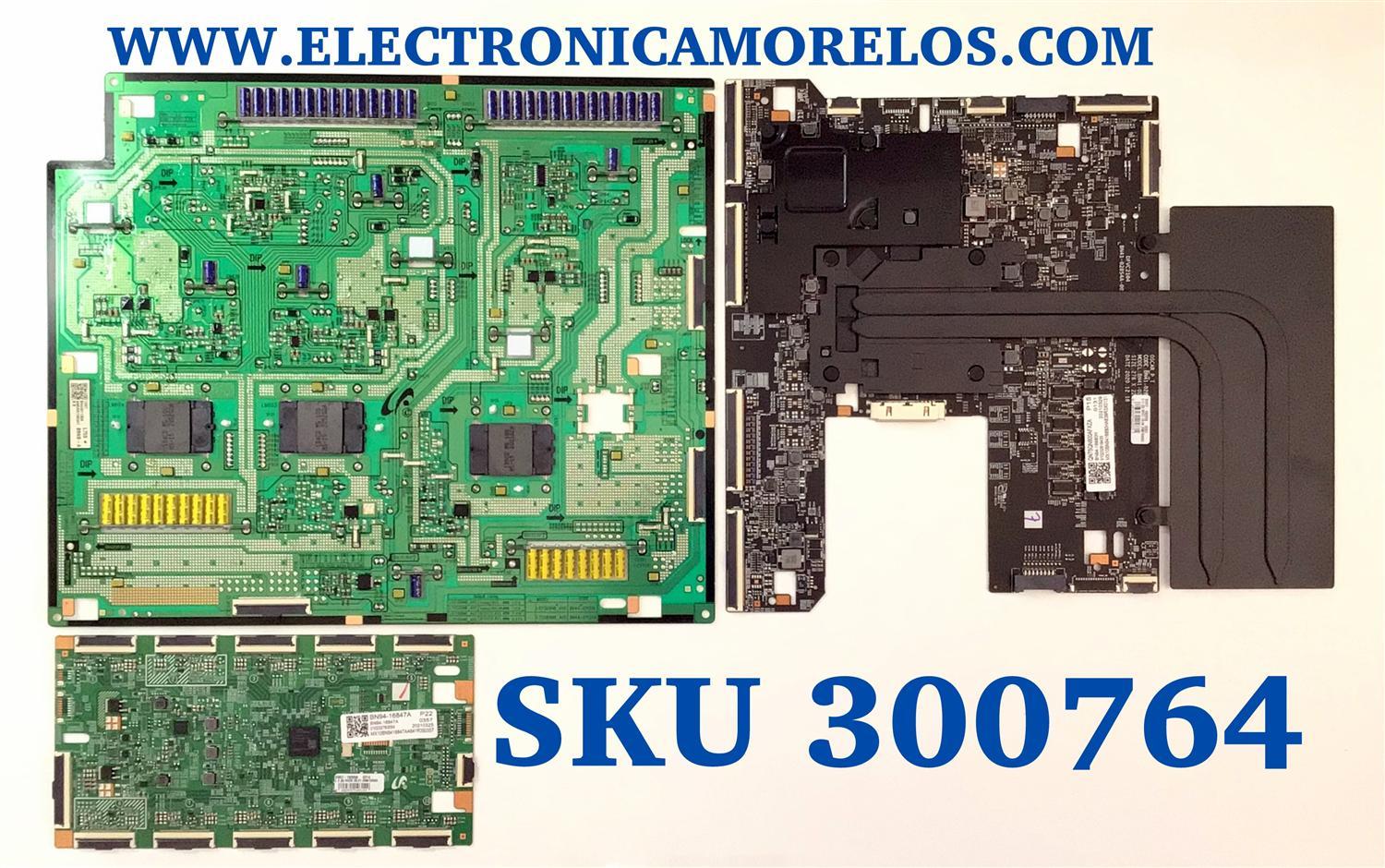 KIT DE TARJETAS  SAMSUNG / MAIN BN94-16880H / BN41-02854A / BN9416880H / BN97-18200S  / FUENTE BN4401130A / L65SB9NB_AHS / BN44-01130A / DRIVER BN94-16847A / BN97-18200A / BN9416847A  / DISPLAY ST7461E03-1 / MODELO QN75QN800AFXZA CA01